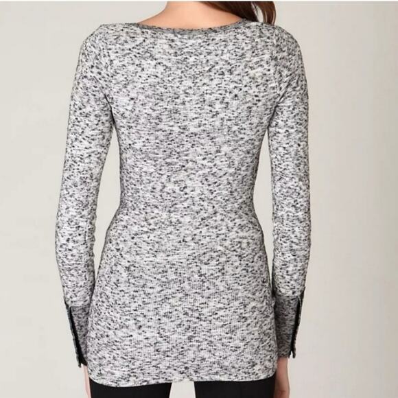 Free People Small Grey Freckles Henley - Picture 9 of 9